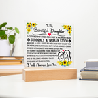 TO MY DAUGHTER SQUARE ACRYLIC PLAQUE